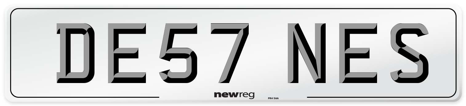 DE57 NES Number Plate from New Reg